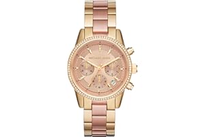 Michael Kors Ritz Women's Watch, Stainless Steel and Pavé Crystal Watch for Women