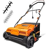 LawnMaster GVB1316 Electric 16&rdquo; 13 Amp Dethatcher and Scarifier with 12 Gallon Collection Bag