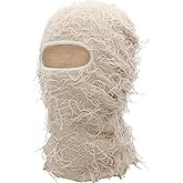 XYIYI Distressed Balaclava Ski Face Mask Full Face Knitted Balaclava Winter Windproof Neck Warmer for Men Women