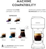 Nespresso Vertuo Next Coffee Machine by DeLonghi EN120.W White view 3