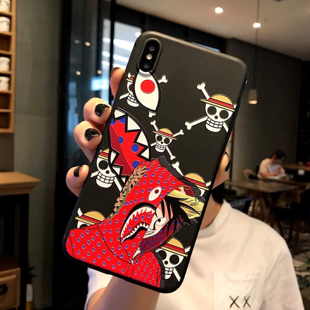 Kplvet iPhone Xs Max Case,3D Embossed Design Non Slip Unfading Coloring Ultra Soft Slim Thin 6.5 iPhone Xs Max Case,Street Fashion iPhone-Case Designer Basic Protective Phone Cover (LuSkull)