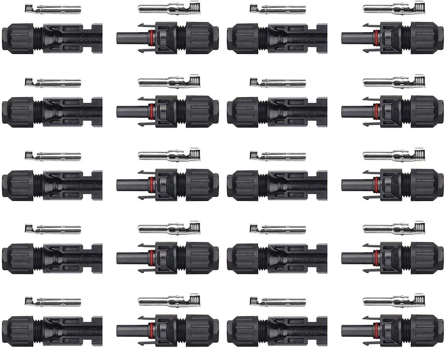 MC4 Male/Female Solar Panel Cable Connectors (10 Pairs)