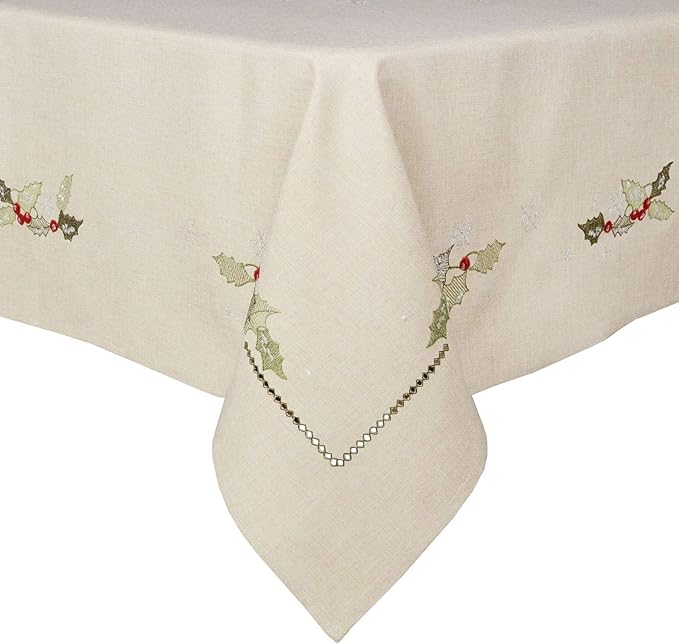 Rectangular Fabric Christmas Tablecloth Material Xmas Table Cover 52x70