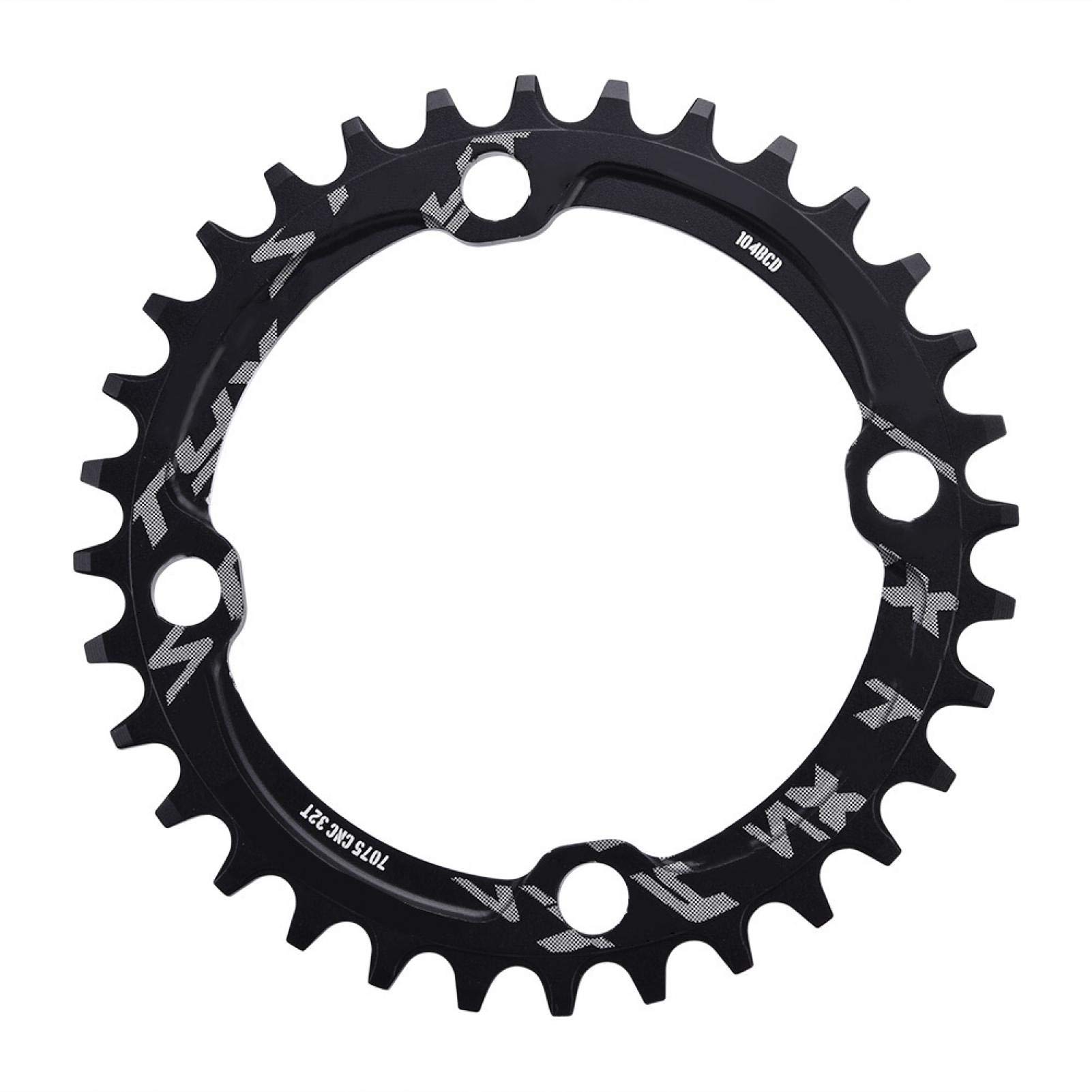 Yosoo Health Gear Bike Chain Ring, 104 BCD Mountain Bike Bicycle Narrow Wide Chainring Round Shape Single Chain Ring