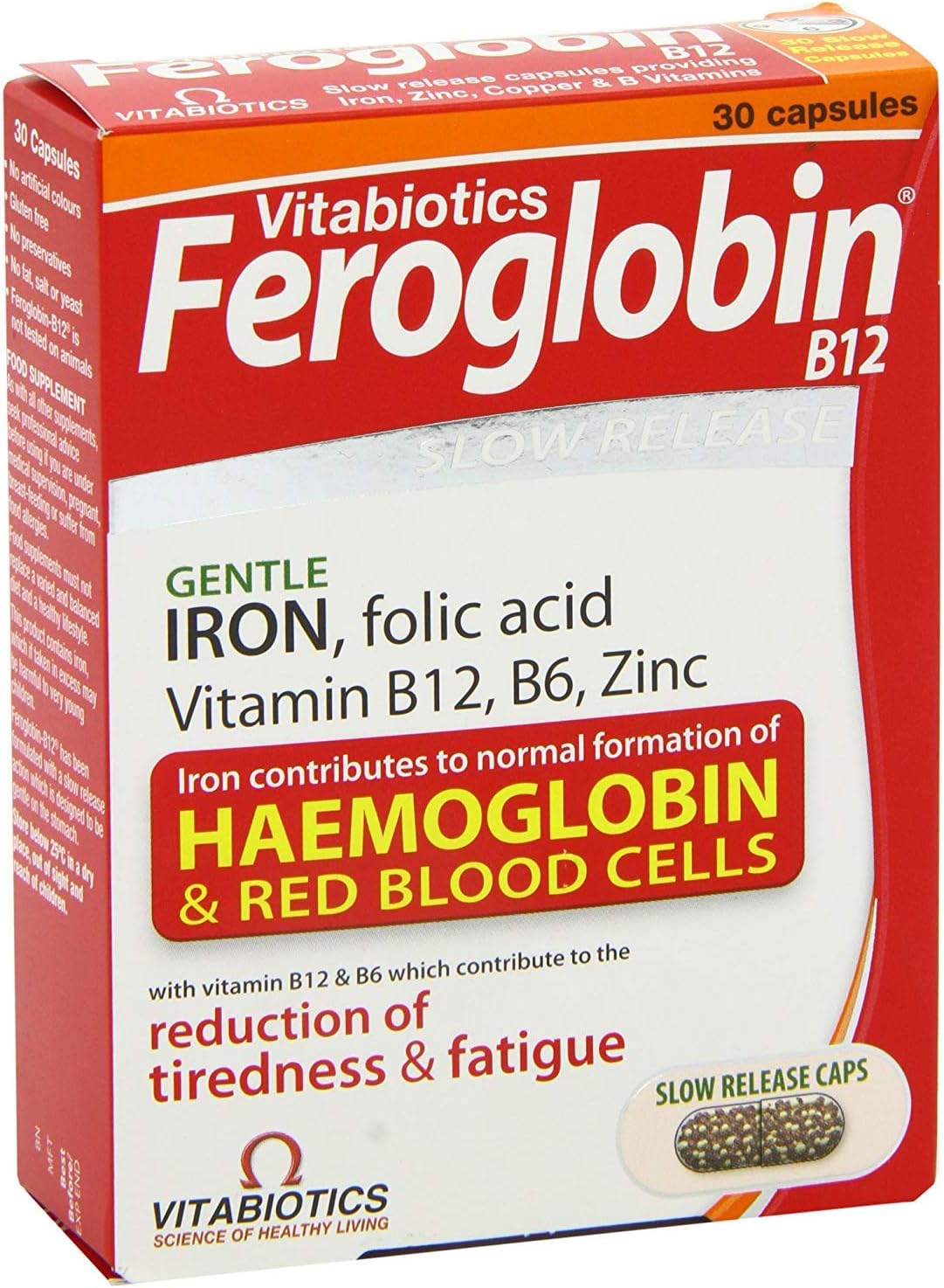Amazon Com 3 Pack Vitabiotics Feroglobin B12 Capsules 30s 3 Pack Super Saver Save Money Health Personal Care
