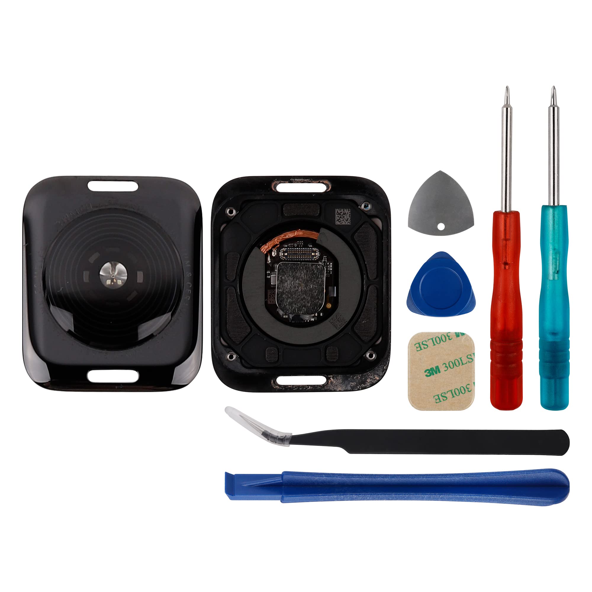 Photo 1 of SWARK Back Cover Glass Heart Rate Part Connector Compatible with Apple Watch SE 40mm with Tools(Only for GPS)