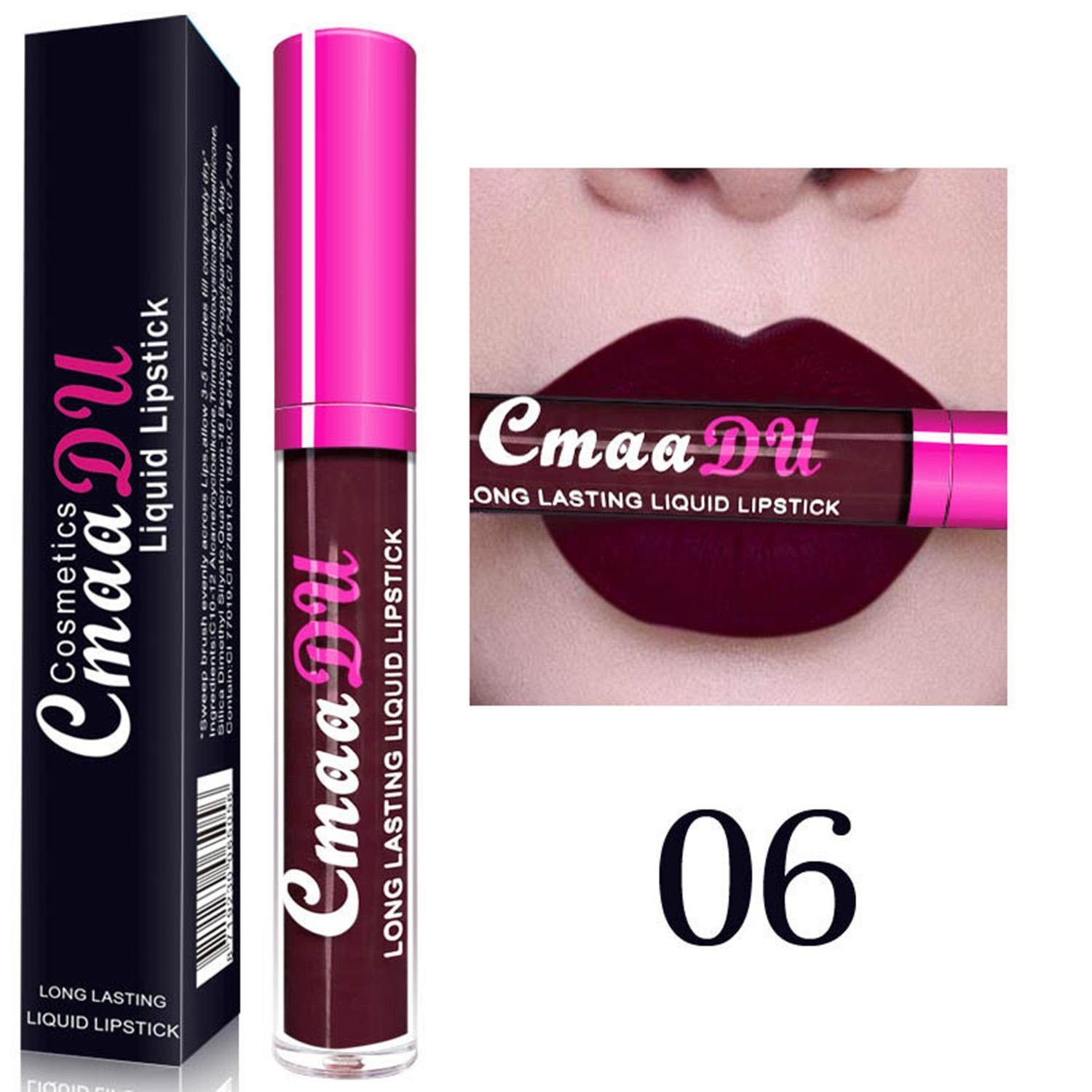 Sexy 12 Colors Glitter Shimmer Metallic Matte Velvet Liquid Sexy Lipstick Glossy Lip-gloss Lip Cream