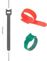 LJHOME 70 Pcs Reusable Cable Ties Management Straps Wire Tidy Organisers view 2
