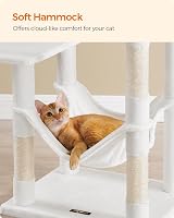 Feandrea Cat Tree Tower 143 cm Multi-Level Plush Condo with 4 Scratching Posts view 5