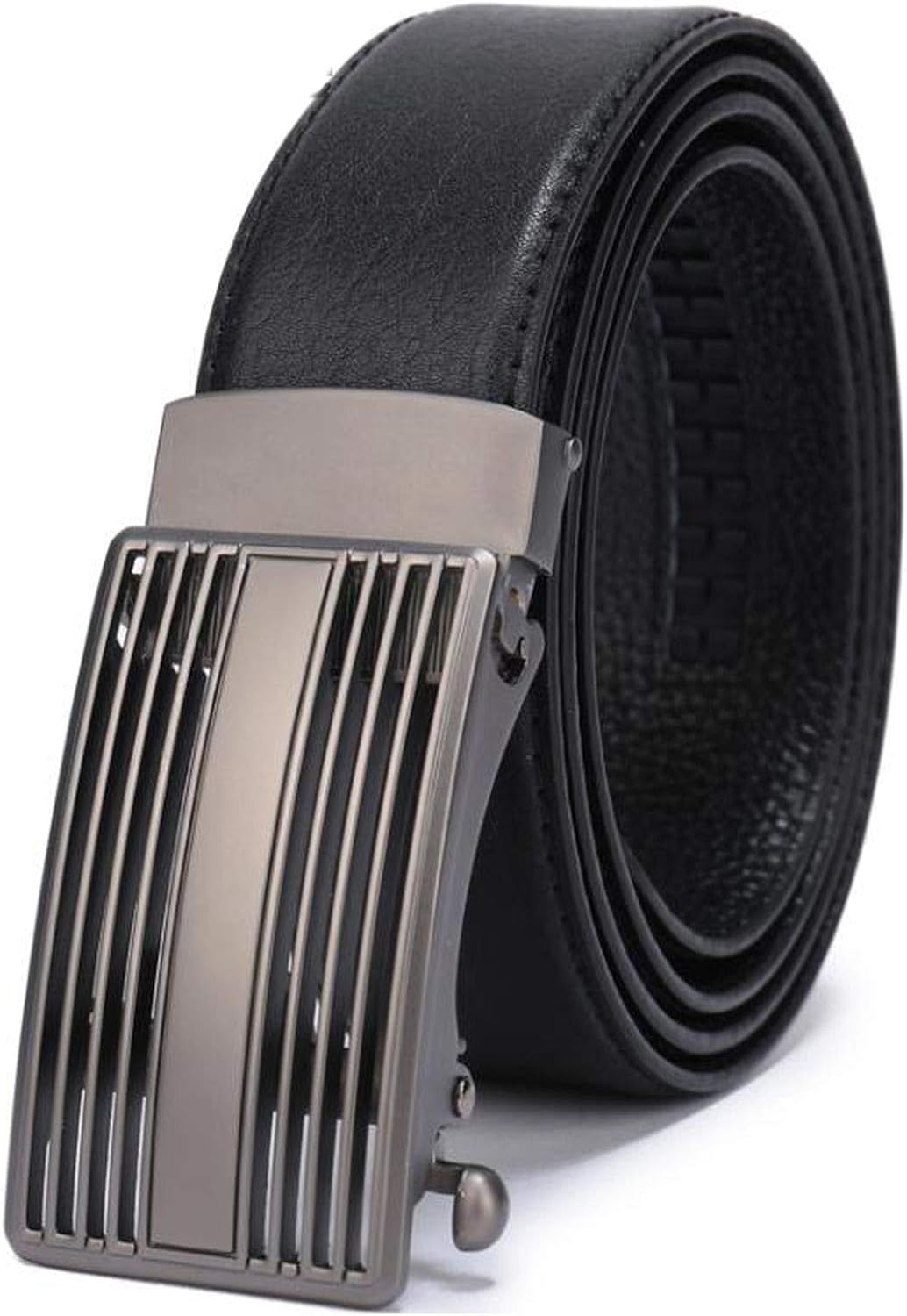 Leather Automatic Buckle Belts Men Ratchet Belt Dress Big And Tall Black Brown Mens Luxury Cinturones Mujer