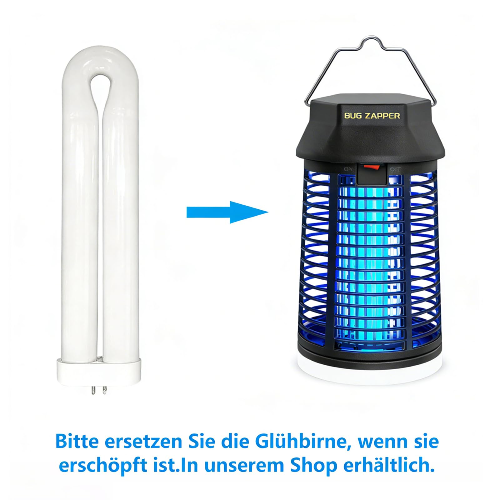 Insektenvernichter Elektrisch, 4200V Mückenlampe Mit LED-Licht, Wasserdicht Fliegenfalle Elektrisch Mosquito Killer, Anti Mücken Lampe für Innen Outdoor Schlafzimmer Haus Patio Hinterhof 7