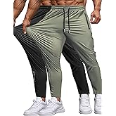Hidkat Men's Sweatpants Lightweight Active Pants Quick Dry for Running 、Jogging 、Yoga、Golf with Zipper Pockets