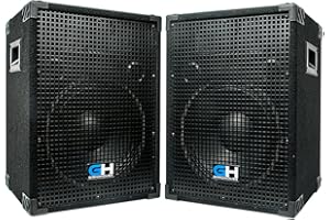 Grindhouse Speakers - GH12L-Pair - Pair of Passive 12 Inch 2-Way PA/DJ Loudspeaker Cabinets - 700 Watt each Full Range PA/DJ Band Live Sound Speaker