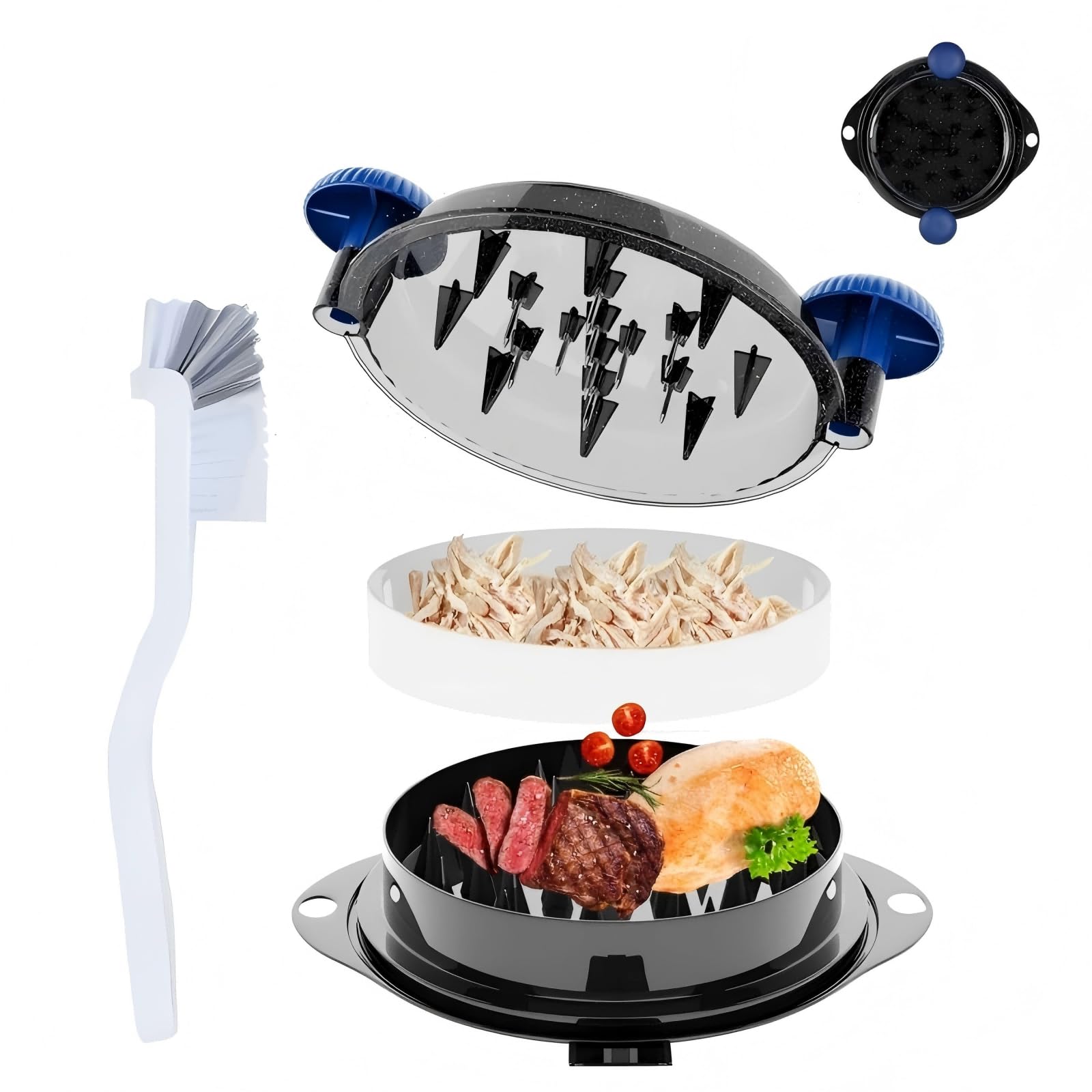 Photo 1 of ***(MISSING HANDLE)***Chicken Shredder Tool Twist Meat Shredder Large-Meat Masher for Chicken Breast Ground Beef Pork with Up-grated Stainless Steel Spikes Kitchen Gadgets Essentials
