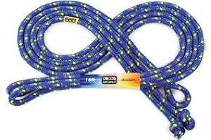 Just Jump It 16' Foot Single Jump Rope for Kids Women and Men - Active Outdoor Youth Fitness Excersing Equipment - Double Dutch Length Gym Accessories