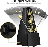 LEKATO Mechanical Metronome Classic Pyramid Black PPS Precision 0.99% view 3