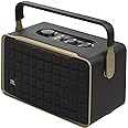 JBL Authentics 300 - Retro Style Wireless Bluetooth/WiFi Home Speaker, Built in Battery (4800mAh), Music Streaming Services via Built-in Wi-Fi, Built in Alexa and Google Assistant (Black/Gold)