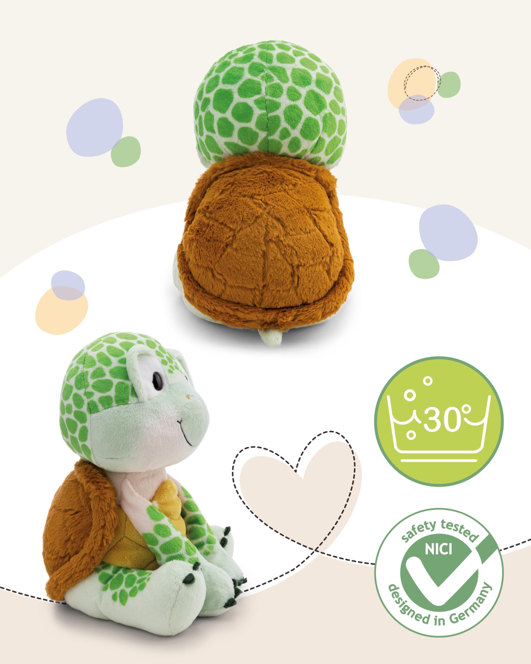 NICI Kuscheltier Schildkröte 23cm - grün - Stofftier aus weichem Plüsch, niedliches Plüschtier zum Kuscheln und Spielen, für Kinder & Erwachsene, tolle Geschenkidee - 63069 4
