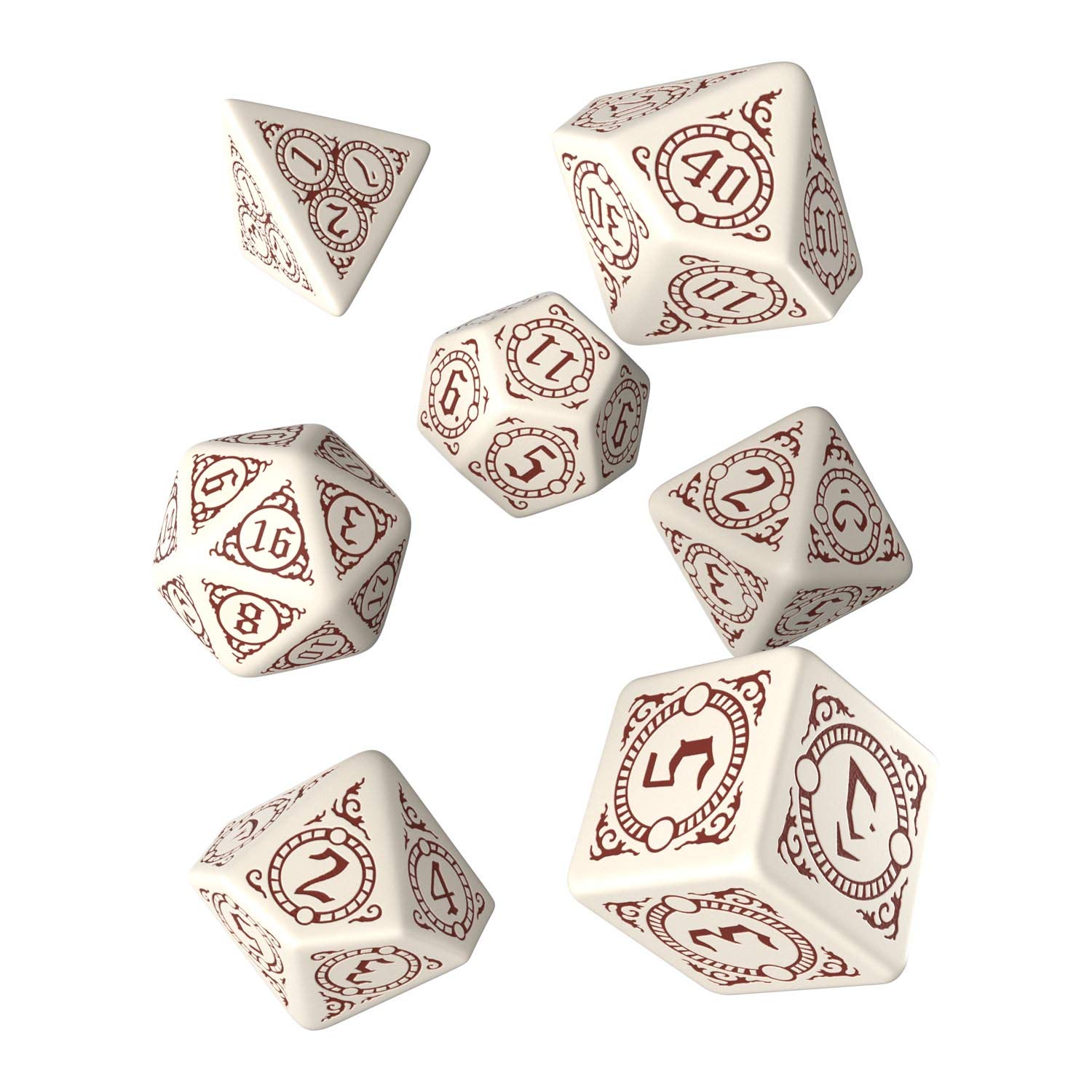 Q WORKSHOP Pathfinder of the Runelords Ornamented Rpg Polyhedral Dice Set