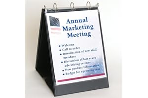 STORE SMART StoreSMART - Flip Chart Easel Binder - Portrait/Vertical - Black- 2-Pack - VH430-2