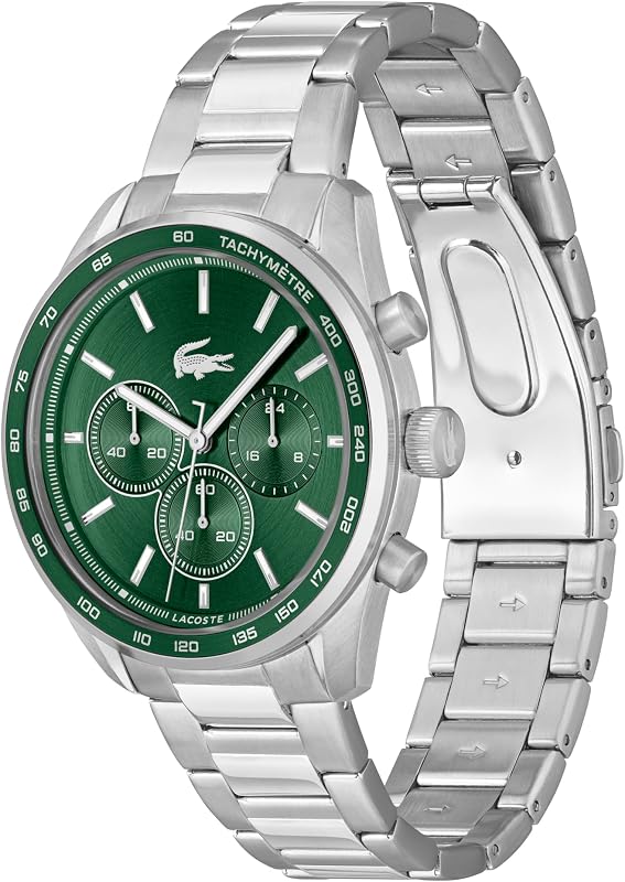 Reloj Cronógrafo de Cuarzo para Hombre Colección Boston con Correa de Acero Inoxidable Plateada - 2011346