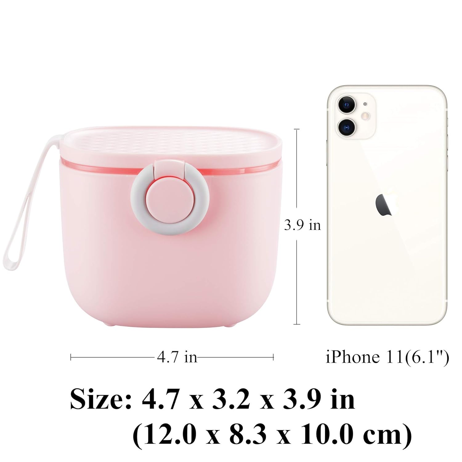 LANEYLI Formula Dispenser with Scoop Portable Baby Milk Powder Formula Container Snack Cup for Home Travel Outdoor Activities Pink 1 Pack : Baby