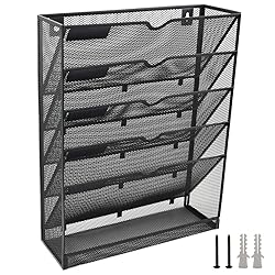 EASEPRES Mesh Wall File Organizer 5 Tier Vertical