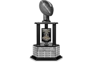 TrophySmack Fantasy Football Trophy - 19-Year Perpetual – 26-36” Customizable Championship Award with Free Engravings