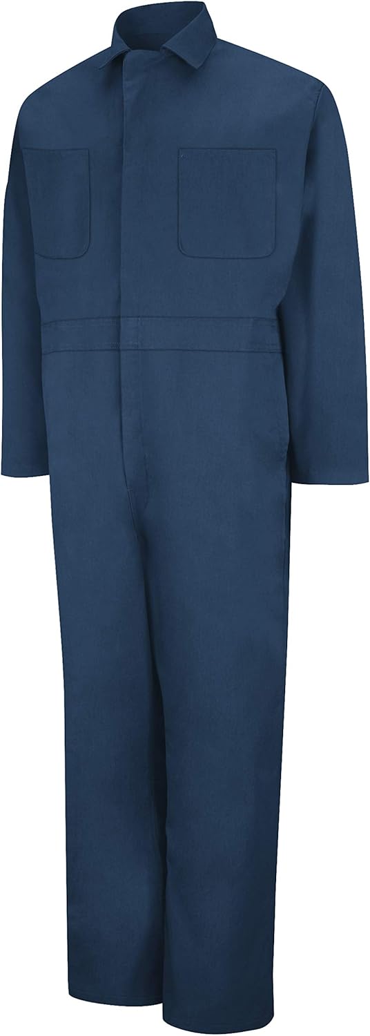 Red Kap Men's Long Sleeve Twill Action Back Coverall: Clothing