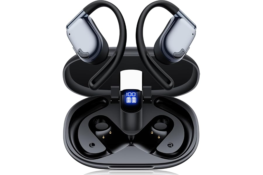 AI Translation Earbuds Real Time 164 Languages Translator Ear Buds 90H Playtime Bluetooth Translating Earbuds with LED Display Audifonos Traductores Inglés Español for Travel Business Learning Black