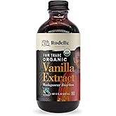 Rodelle Fair Trade Organic Pure Vanilla Extract, 8 Oz