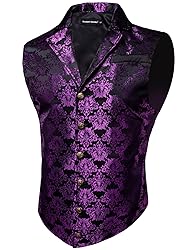 Barry.Wang Dark Purple Black Victorian Vest Loki