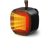 Electactic Portable Small Ceramic Space Heater w/Thermostat, 1200W Indoor Electric Space Heater Fan with Overheat & Tip-Over Protection, Heat Up 200 Square Feet for Office Room Dorm Desk