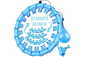 Infinity Weighted Hoop with 32 Links(62 Inch),Weighted Hula Hoop for Adults Weight Loss, Infinity Fitness Hoop Plus Size, for