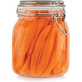 Galashield Glass Jars with Airtight Lids 32 oz | Food Storage Jars, Wide Mouth, Leak Proof Kitchen Canisters