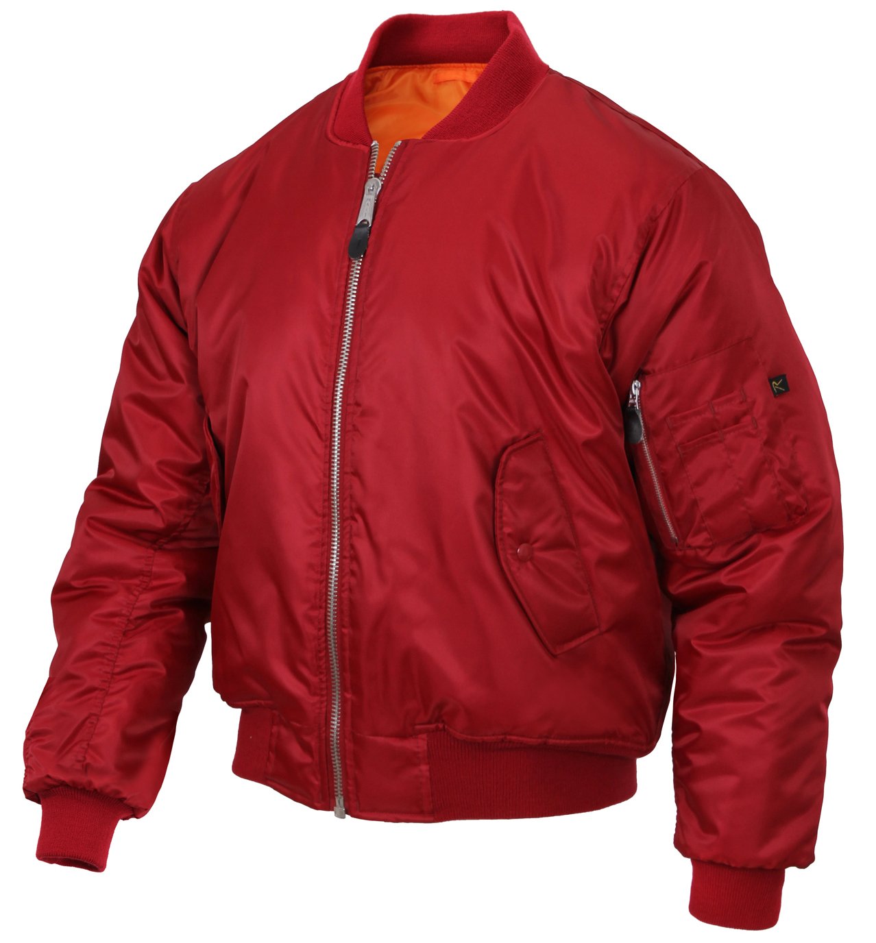 RothcoMA-1 Flight Jacket – Iconic Bomber Style Cold Weather Coat Windbreaker, Red, M