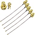 TUOLNK SMA IPX 5 Pack 6inch SMA Female to U.FL IPX IPEX RF Coax Adapter RG178 Pigtail Jumper Cable SMA Female to IPX Coaxial 