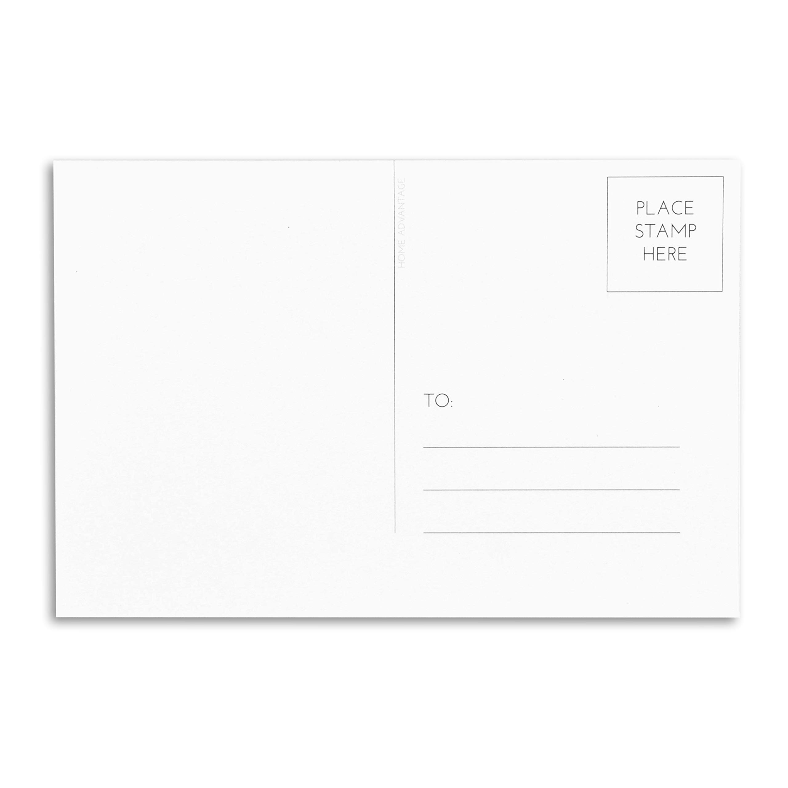 Set of 50 Brown Kraft Paper Blank Postcards Pack Self