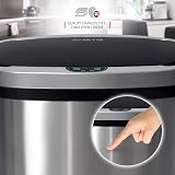 NETTA 50L Sensor Bin Kitchen Automatic Motion Infrared Lid Non-Skid Base Silver view 6
