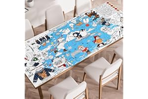 SPERINGEEN Winter Crafts for Kids, Winter Coloring Tablecloth - Winter Holiday Crafts/Games/Gifts/Activities/Decor for Classroom, Family - Winter Decorations for Party Favors - 72 x 35 Inches