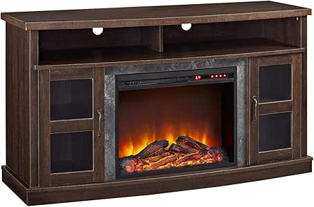 Amazon Com Ameriwood Home Barrow Creek Fireplace Console With