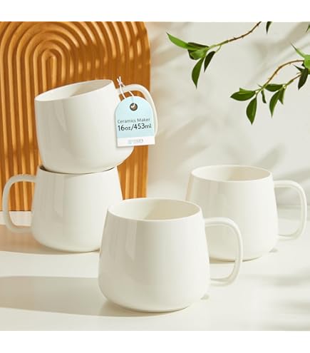 Amazon.com: Western Eiderdown Presents Half Ceramic Tea Cups Cum Coffee Mugs,  130Ml, Set of 2, White #Aport-028 : Home & Kitchen
