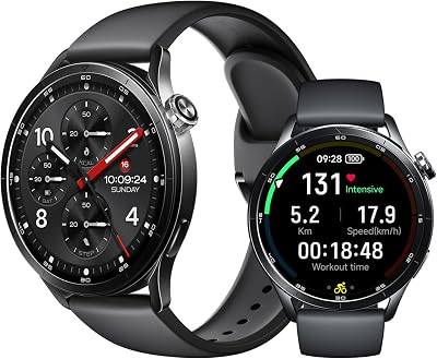 Watch S5 46 mm, Smartwatch Uomo/Donna, AMOLED 1,48", Nero
