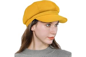 DSIA ZAMUR Women’s Newsboy Cap Wool Blend Retro Solid Color Girls Fashion Gatsby Cabbie Visor Beret Hat