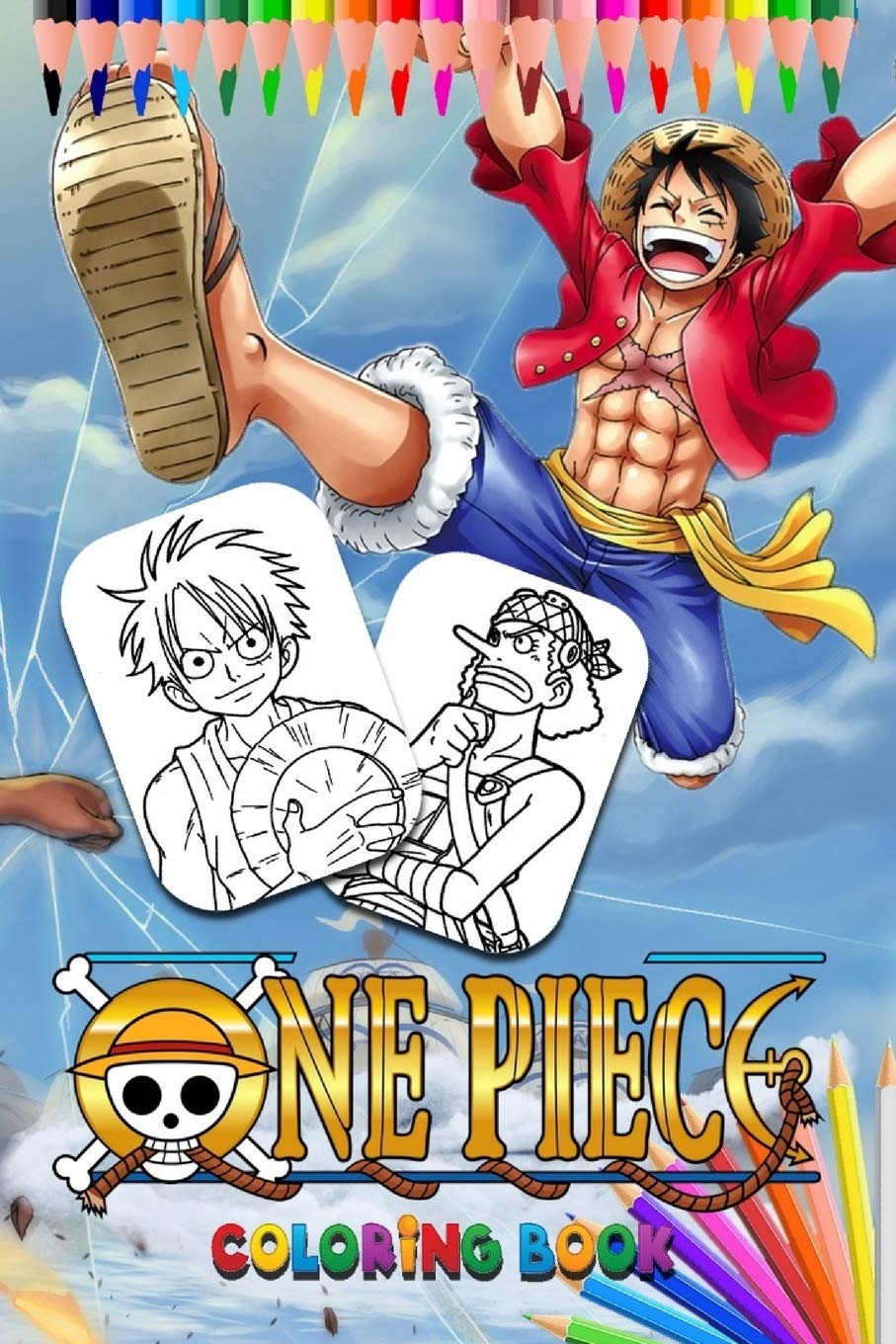 One Piece Coloring Book Anime Soft Glossy Cover With New Coloring Pages Coloring Book Amazon In Piece One Metal Books