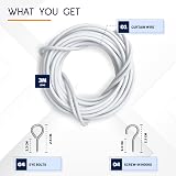 Dikots Net Curtain Wire and Hooks Set 3 Meter Kit with 4 Eyes & 4 Hooks view 2