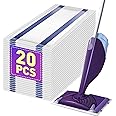 Mopping Pad Refill Compatible with Swiffer Wet Jet Mop, Disposable Multi Surface Wetjet Hardwood Floor Cleaner Spray Mop Pads Refills, Thickness & Absorbent (20)