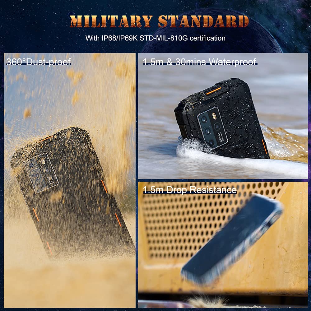 OUKITEL WP10 5G Rugged Smartphone Unlocked, 8000Mah Battery 18W Fast Charging, 6.67