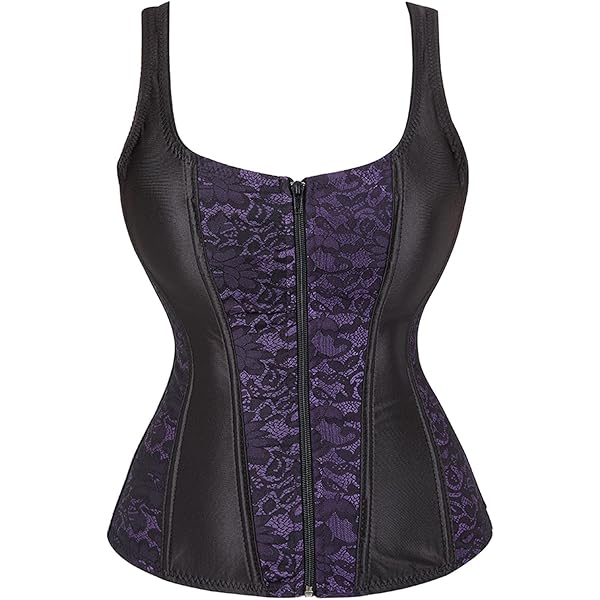 Hengzhifeng Women's Gothic Satin Plus Size Underbust Corsets