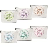 6 Pcs Girls Trip Gifts Favors, Girls Weekend Gifts Makeup Bag, Bestie Gifts Weekend Bag Travel Gifts Vacation Cosmetic Bag, Friendship Gifts for Women Friends, Graduation Wedding Gifts Toiletry Bag